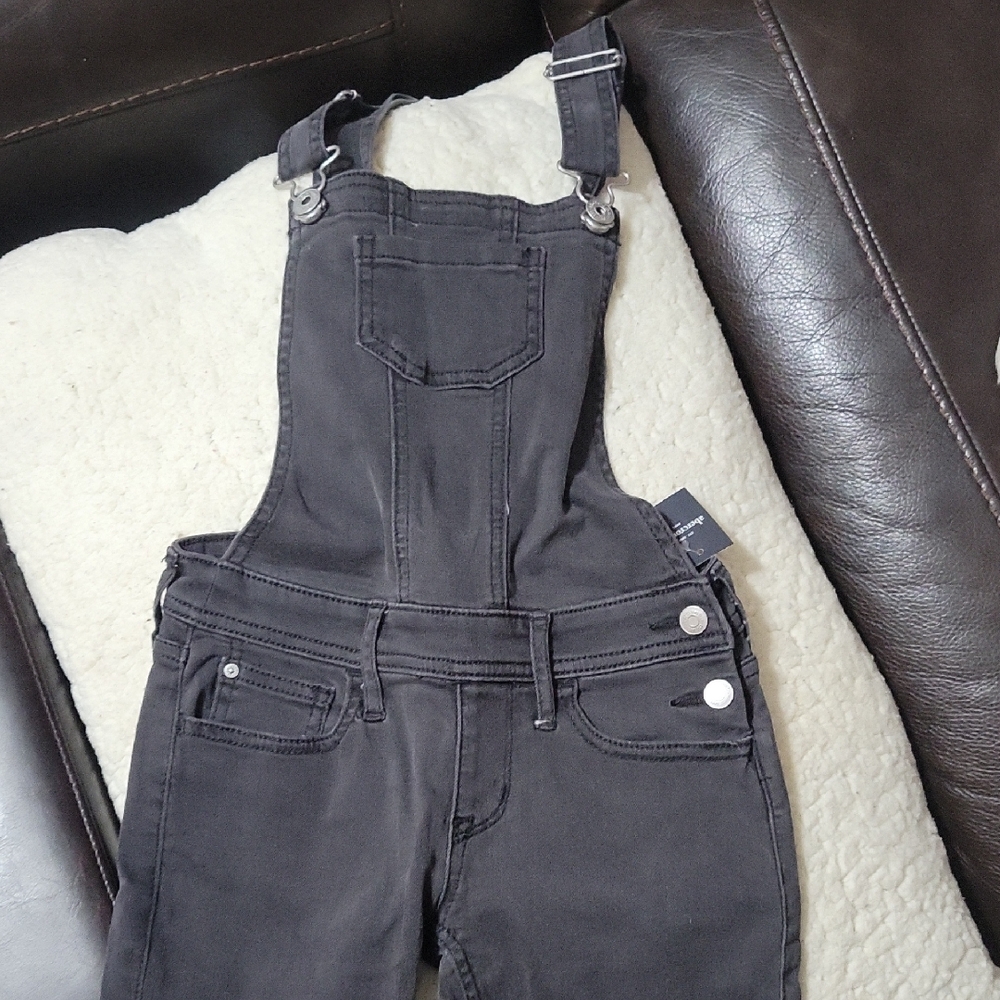 Abercrombie Kids Black Denim Overalls